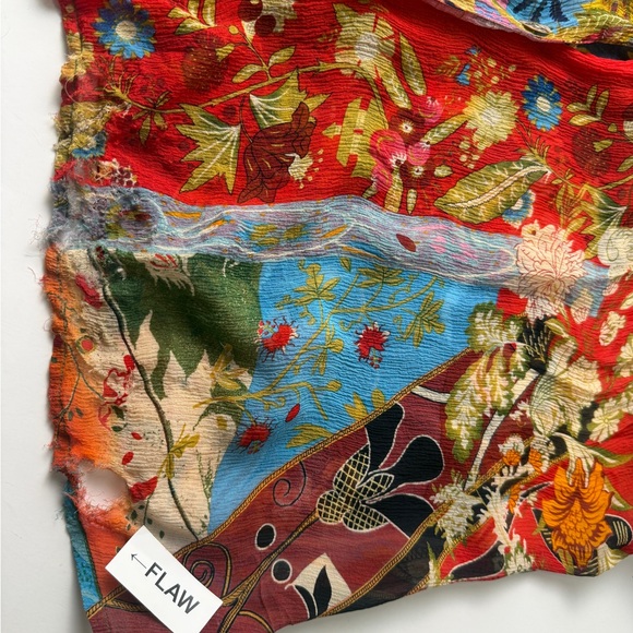 Citron of Santa Monica Silk Button Up Colorful Floral Blouse 1X BOHO **SEE NOTES - Picture 13 of 13